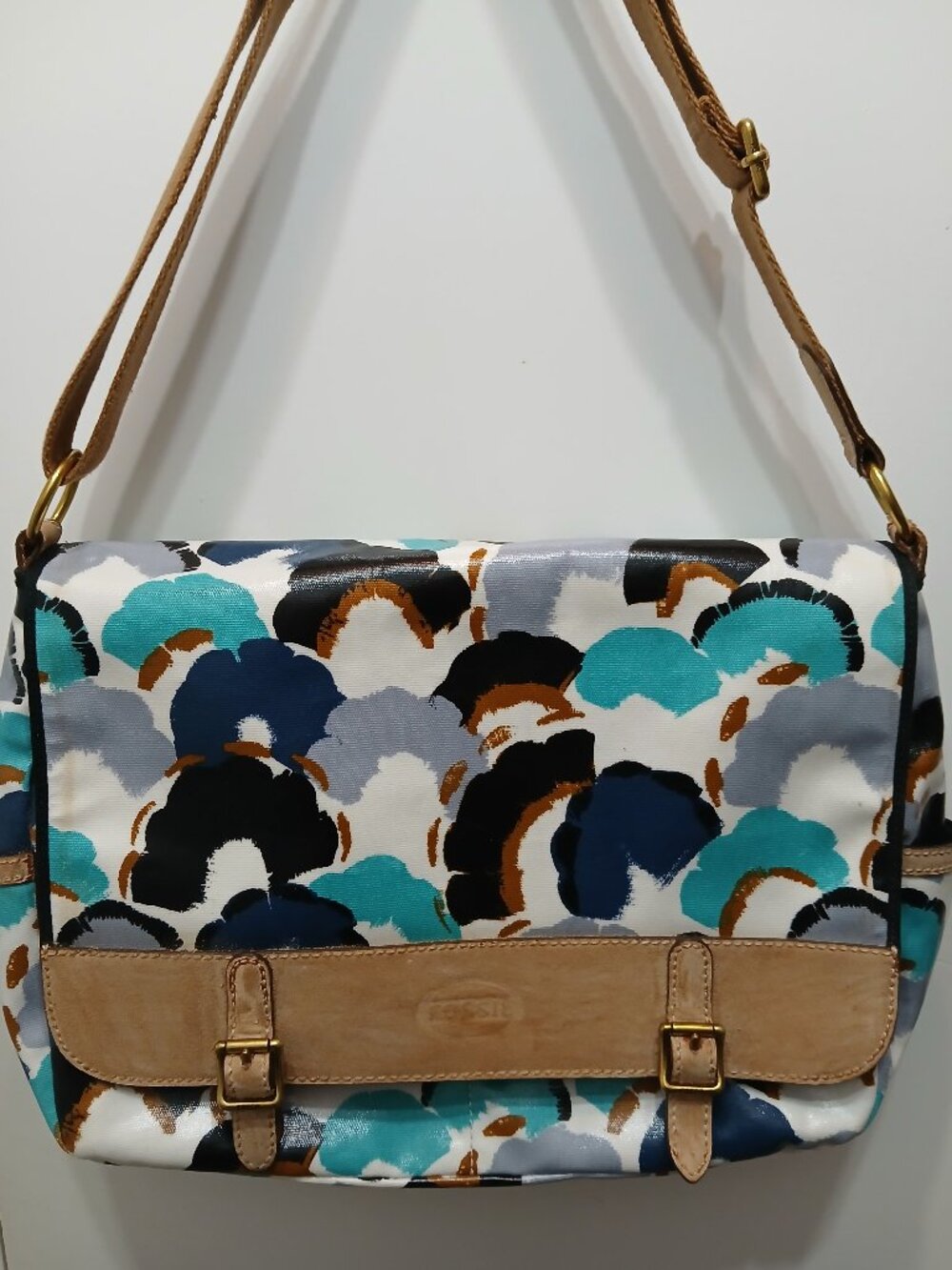 Fossil Coated Canvas Mailbag💙🩵
